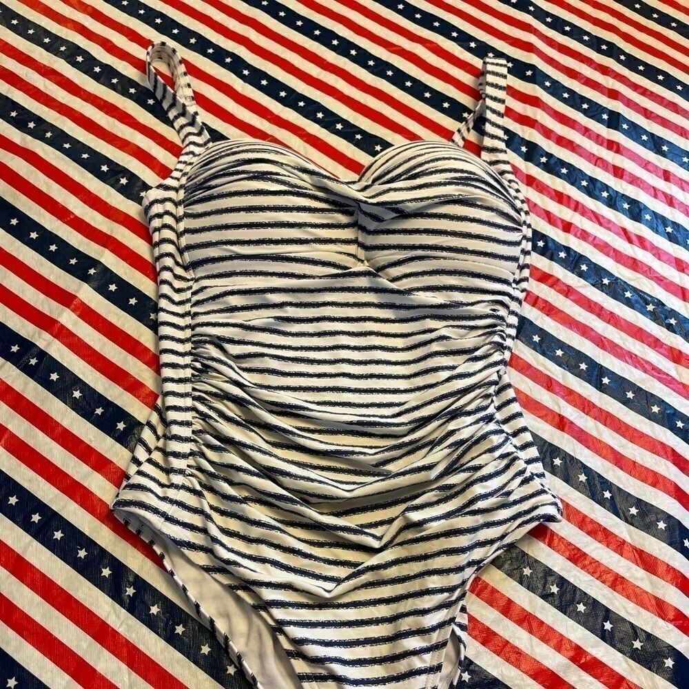 Niptuck Swim Multi Cup Nautical One Piece Sz 10